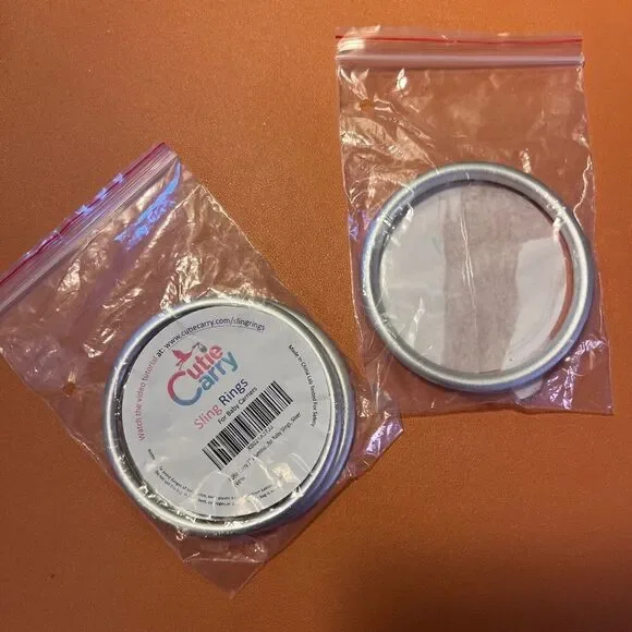 NWT Cutie Carry Sling Ring 3-Inch Dia Infant Mom Aluminum Wrap Sling NEW 4pieces - Picture 2 of 10